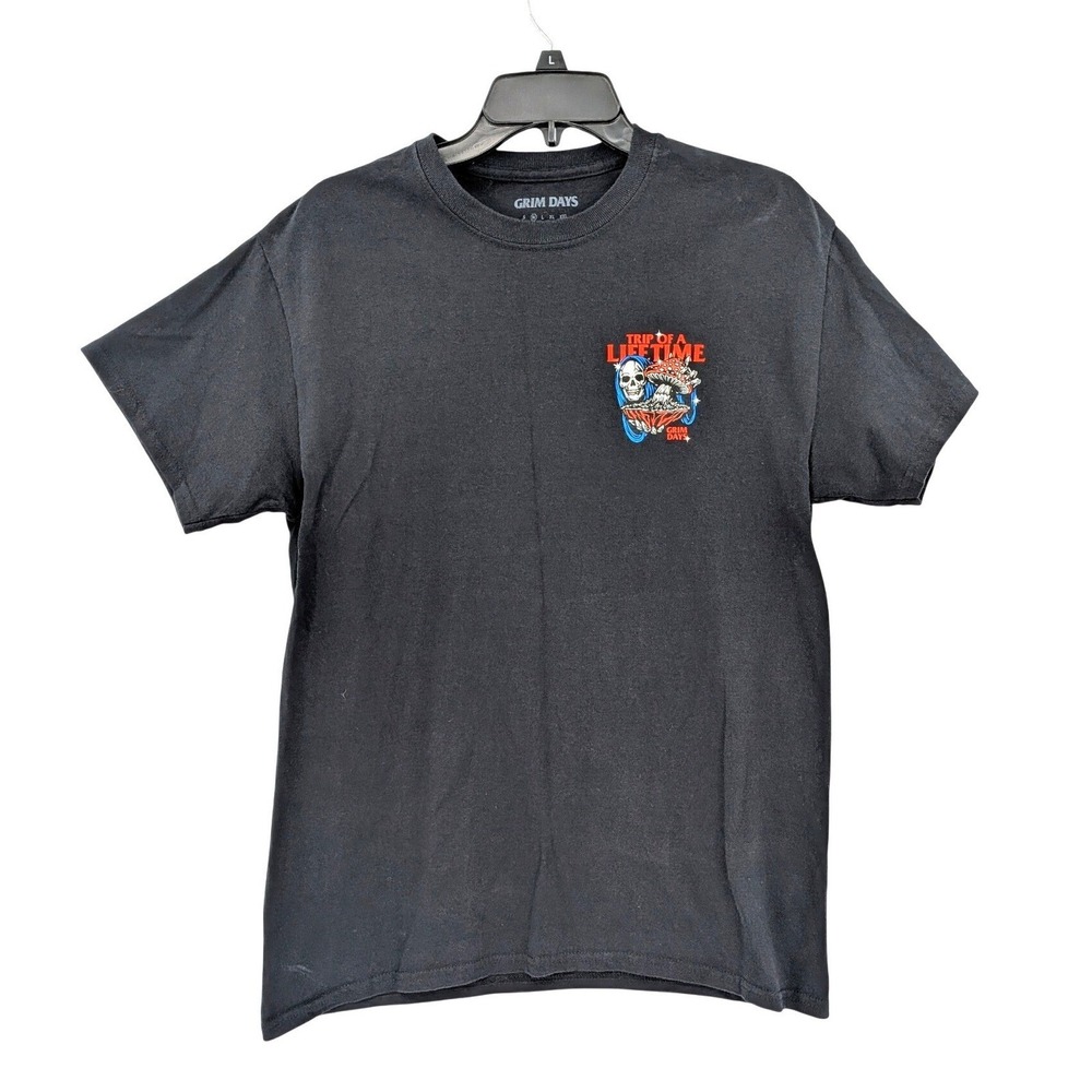 Grim Days Trip of a Lifetime Graphic Tee M Streetwear Gothic Psychedelic Art‎